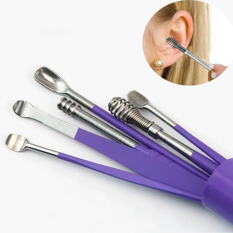 Gizvo™ 6 Pcs Spiral Ear Wax Removal Kit - Safe & Pain-Free Ear Cleaner Tool
