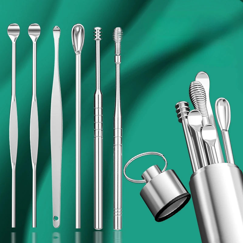 Gizvo™ 6 Pcs Spiral Ear Wax Removal Kit - Safe & Pain-Free Ear Cleaner Tool